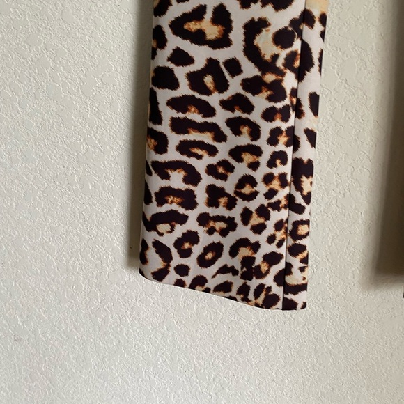 $345 LE SUPERBE CATHOUSE Leopard Flared Ankle Pants Old Money Mob Wife Size 0 - Picture 8 of 13